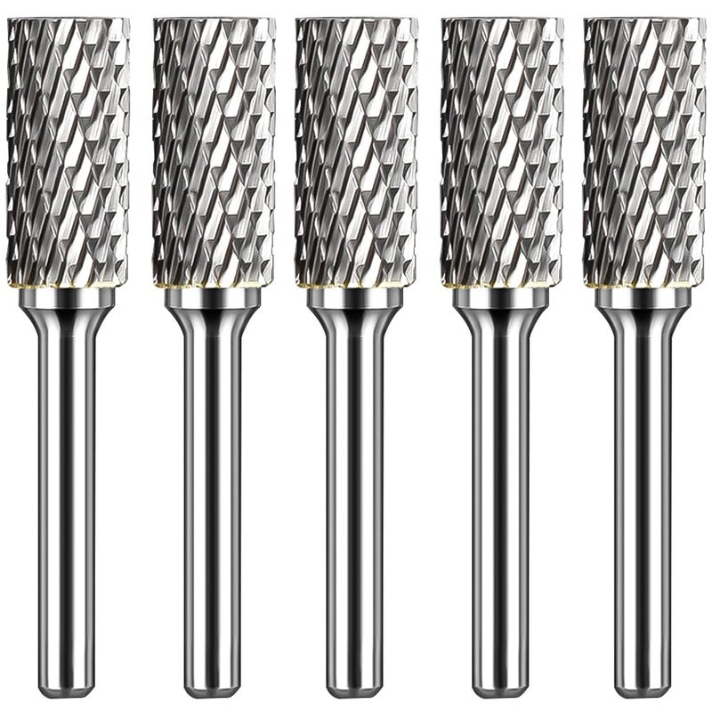 KOTVTM Tungsten Carbide Burr Set SA-5 Double Cut Rotary Burr File(1/2â€ cutter Dia X 1â€Cutter Length) with 1/4'' Shank for Die Grinder Drill Bits (Pack of 5)â€¦ - Image 2